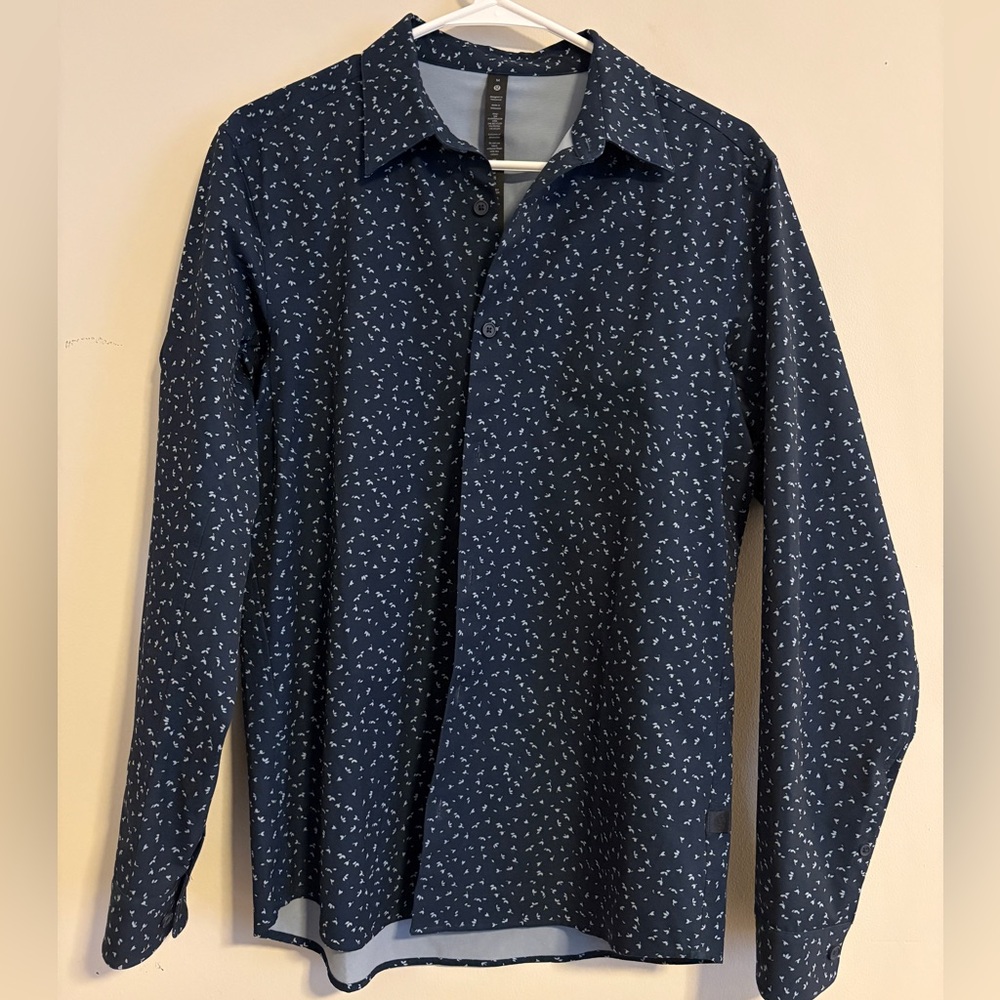 Lululemon Athletica Blue Shirt with White Accents